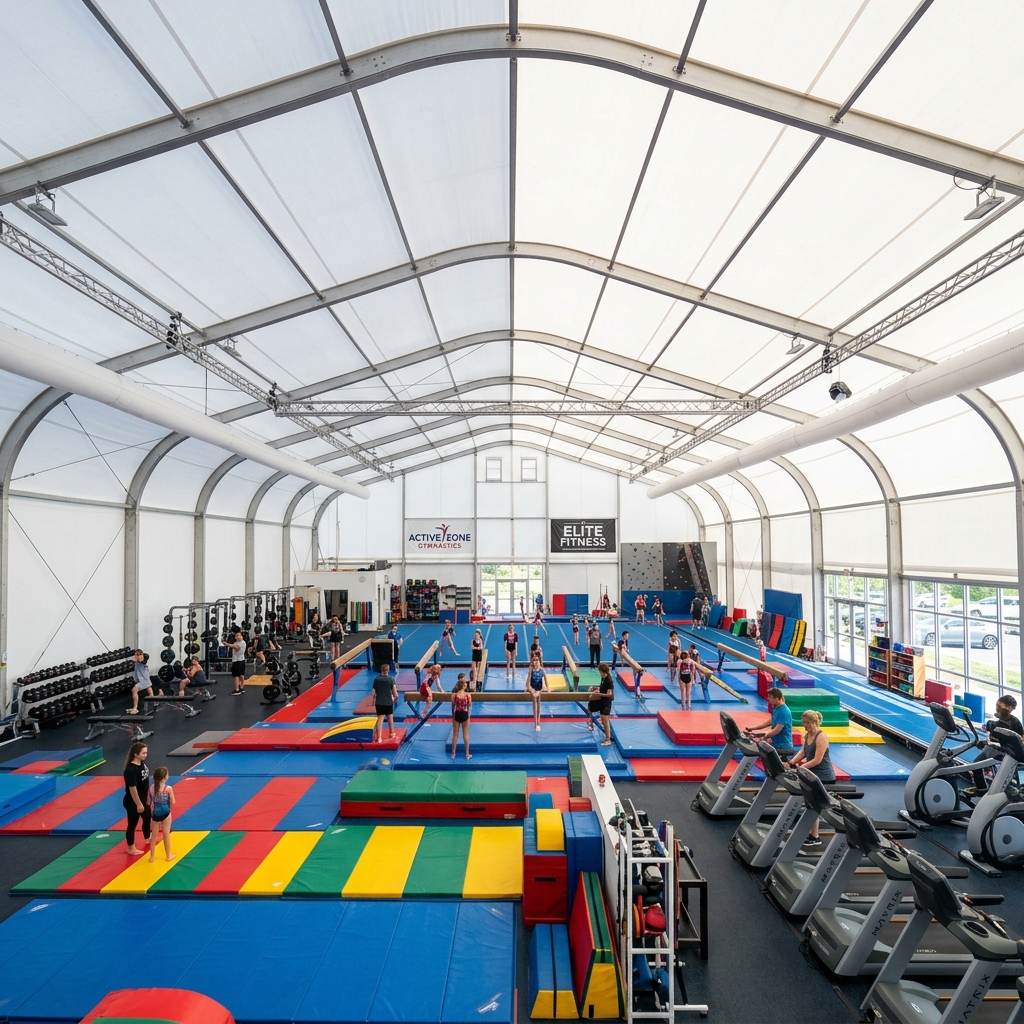 Tenis Kortu Kapama Çadırları Iğdır İmalatı - Örnek Görsel (Ai Jimnastik Fitness Salonu)