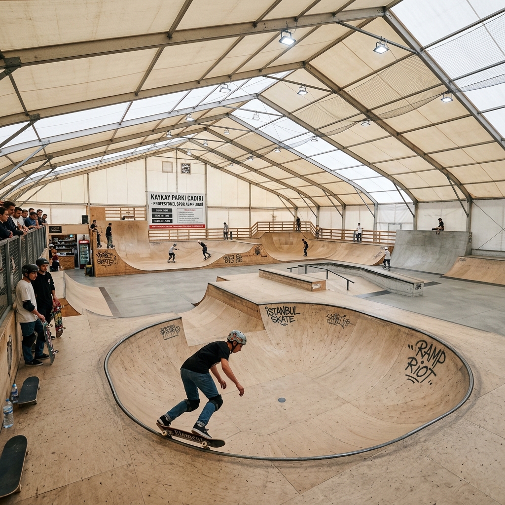 Bitlis Kapalı Kaykay (Skate) Parkı Çadırı İmalatı ve Fiyatları